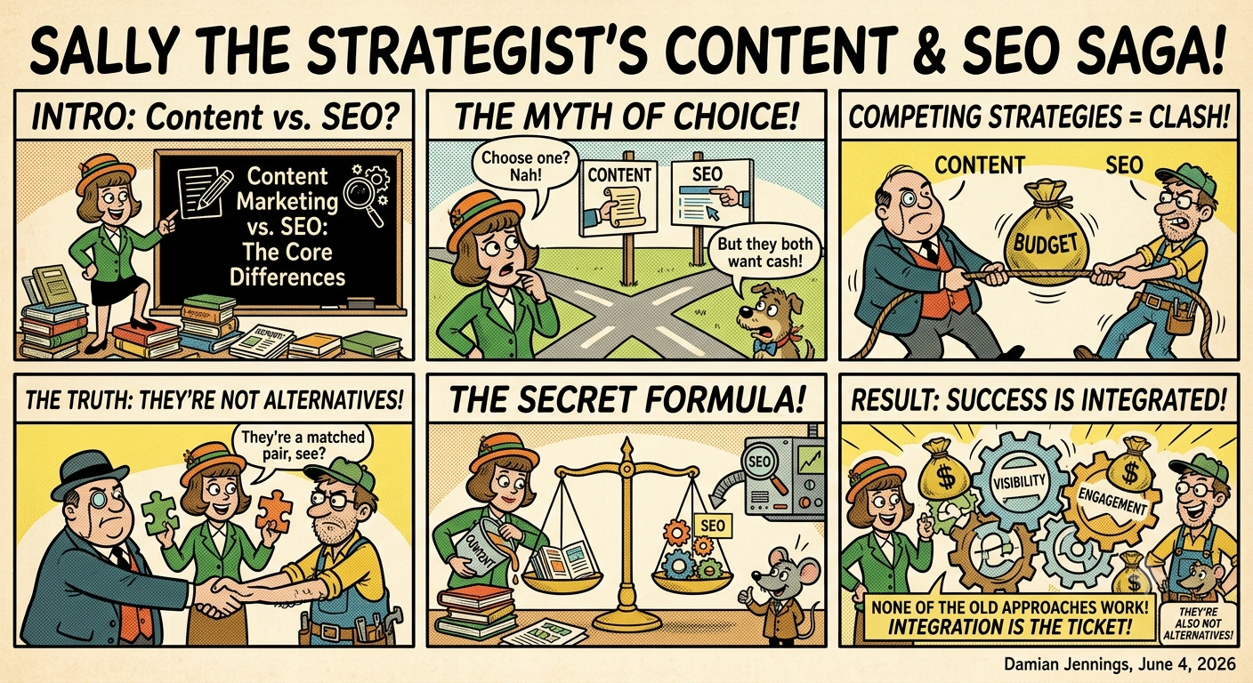 Digital marketing strategy illustration